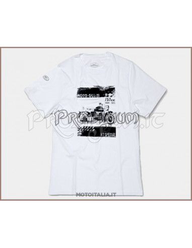 T-SHIRT V7 VINTAGE BIANCO UOMO MOTO GUZZI