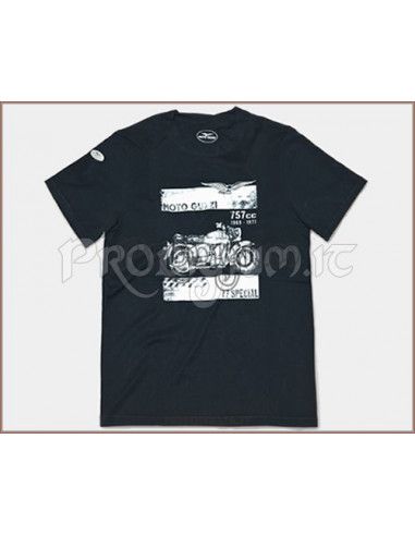 T-SHIRT V7 VINTAGE HARD GREY UOMO MOTO GUZZI