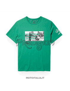 T-SHIRT UOMO FRONT GRAPHIC COL. VERDE MOTO GUZZI X TIMBERLAND®