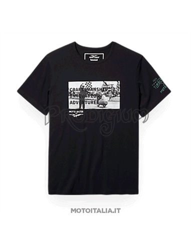 T-SHIRT FRONT GRAPHIC UOMO COL. NERO MOTO GUZZI X TIMBERLAND®