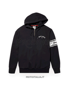 FELPA 1/2 ZIP CON CAPPUCCIO UOMO COL. NERO MOTO GUZZI X TIMBERLAND®