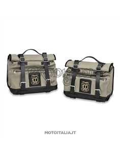 CANVAS GREY SIDE BAGS – 100° Anniversary Special Edition