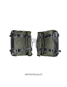 BAG SX. GREEN CANVAS FOR SINGLE V7III / V9 / BOLD MOTO GUZZI 