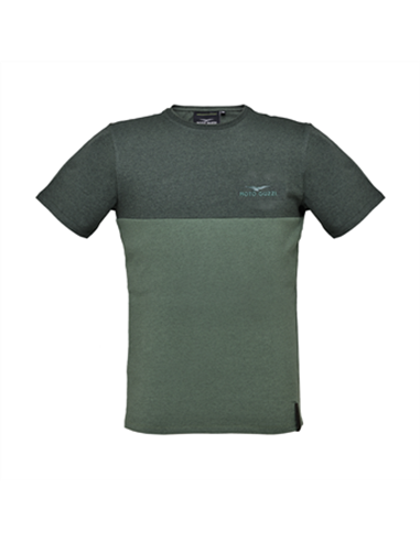 BI-COLOR T-SHIRT COL. VERDE MOTO GUZZI