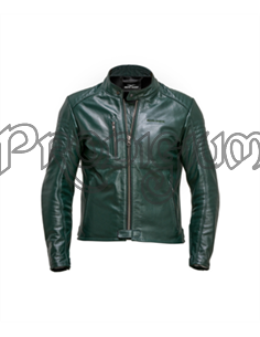 GIACCA IN PELLE  VERDE MOTO GUZZI
