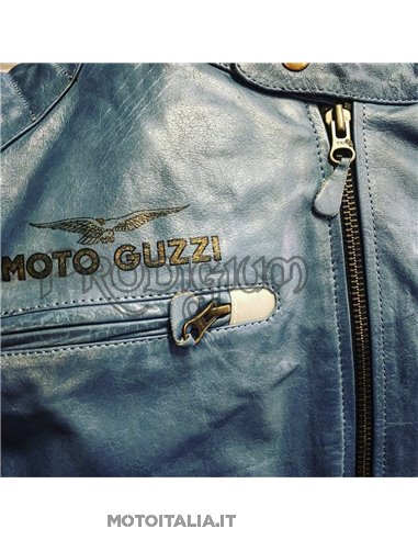 LEATHER JACKET BLACK WOMEN MOTO GUZZI