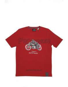 T-SHIRT MOTO GUZZI "GARAGE" UOMO ROSSA