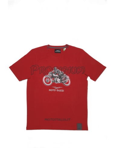 T-SHIRT MOTO GUZZI "GARAGE" UOMO ROSSA