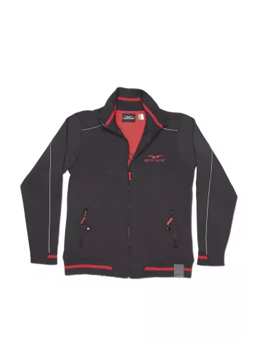 FELPA MOTO GUZZI "CLASSIC" UOMO TECH FLEECE NERA