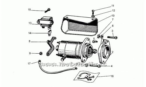 ricambio per Moto Guzzi V35 - V 50 Acc. Elettronica 350-500 1977-1980 - Protezione - GU19733200