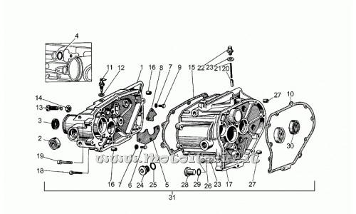 ricambio per Moto Guzzi V35 - V 50 Acc. Elettronica 350-500 1977-1980 - Guarnizione - GU19200300