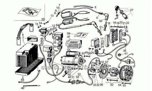 ricambio per Moto Guzzi V35 - V 50 Acc. Elettronica 350-500 1977-1980 - Cablaggio massa-batteria - GU19748400