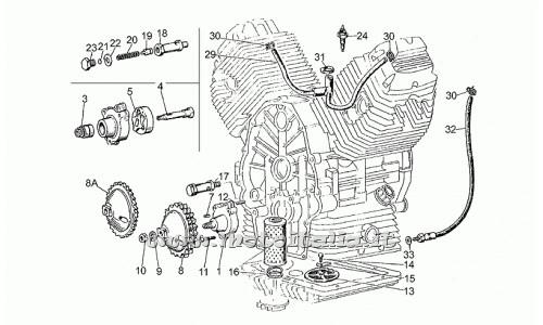 Parts Moto Guzzi V35-C - V 50 C-350 1982-1986 Oil-Filter Pump