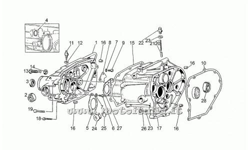 Ricambi Moto Guzzi-V35 C - V 50 C 350 1982-1986-Scatola cambio