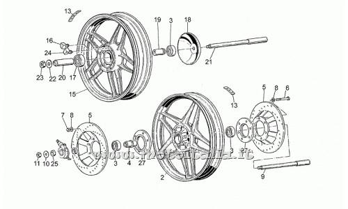 Parts Moto Guzzi V35-C - V 50 C-350 1982-1986 Wheels
