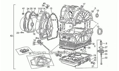 Parts Moto Guzzi-Police-PA-350 1990-1991 crankcase
