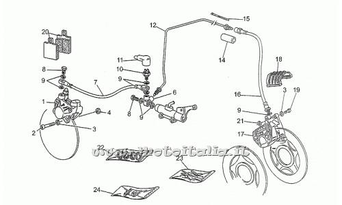 Moto Guzzi Parts-Police-PA-350 1992-2001 Brake system ant - post