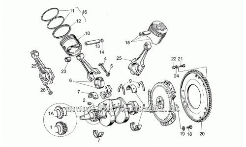 Moto Guzzi Parts II-350-1981-1985 Crankshaft
