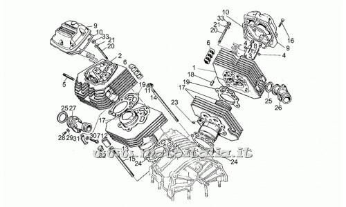Moto Guzzi Parts II-350 1981-1985-Cylinder Head