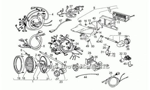 Moto Guzzi Parts II-350 1981-1985-lights-horn