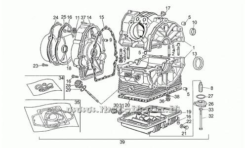 Parts Moto Guzzi 350-III from 1985 to 1987 Carter-engine