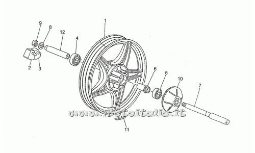 Parts Moto Guzzi-III-350 1985-1987 Rear Wheel