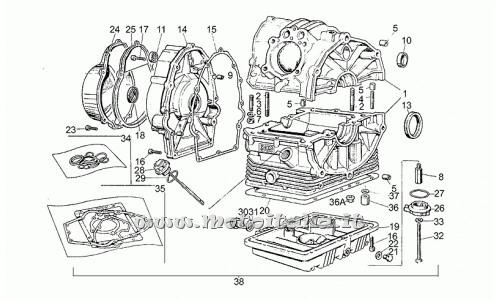 Ricambi Moto Guzzi-III 500 1980-1984-Carter motore