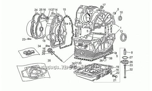 Parts Moto Guzzi-Pol III-PA VechioTipo 500 from 1982 to 1990 Carter-engine