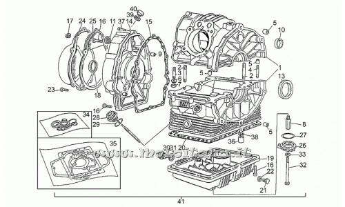 ricambio per Moto Guzzi PA 500 1992-2001 - Carter motore grigio - GU31000380