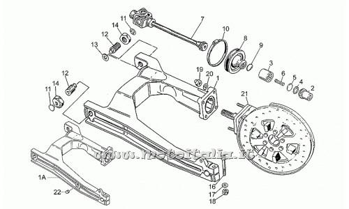 Parts Moto Guzzi 500-PA-swingarm 1992-2001
