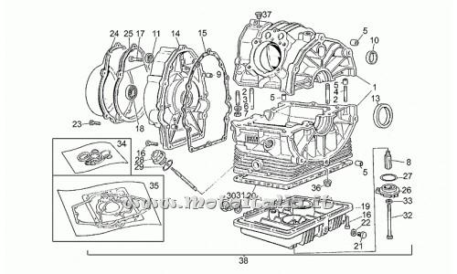 ricambio per Moto Guzzi Custom 650 1982-1985 - Carter motore grigio - GU20000320