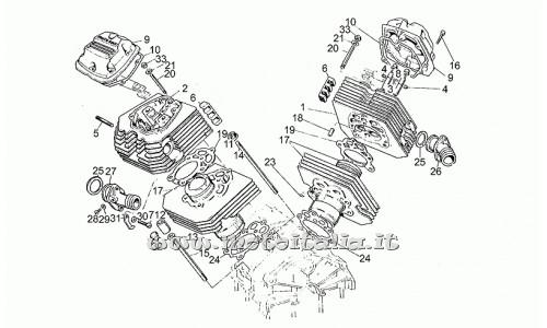 Motorcycle Parts Guzzi 650 Custom-1982-1985-Cylinder Head