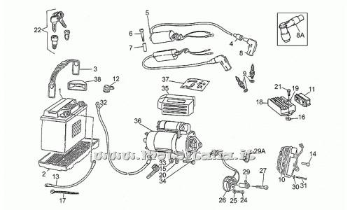 ricambio per Moto Guzzi Florida 650 1986-1992 - Pipetta Candela metallo - Spark plug cap metal - GU14717400