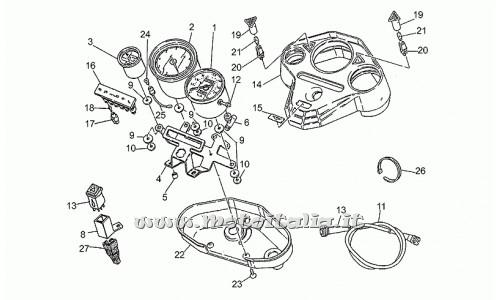 Moto Guzzi Parts-Police-PA NuovoTipo 650 from 1988 to 1995-Dashboard-loom PG17001
