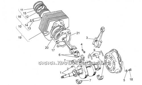 Parts Moto Guzzi V7 Racer-2011-750 Crankshaft cpl