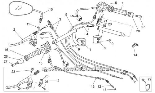 Parts Moto Guzzi V7 Racer-2011-750 Handlebar - commands