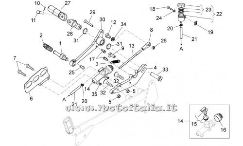 ricambio per Moto Guzzi V7 Racer 750 2011 - Protezione pompa freno nero - GU01665410