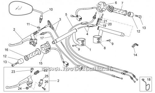 Parts Moto Guzzi V7 Racer 750-2012-2013-Handlebar - commands