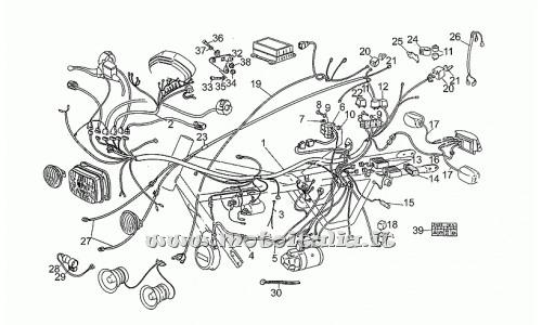 Parts Moto Guzzi PA Old-750 Type-1992-1996 Electrical system