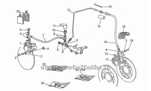Moto Guzzi Parts PA-750 1992-1996 Old-type brake caliper