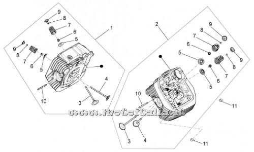 Ricambi Moto Guzzi-Stelvio 1200 8V STD - NTX 2011-2015-Testa - valvole