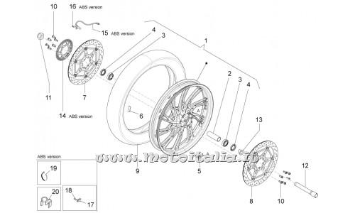 Ricambi Moto Guzzi-Stelvio 1200 8V STD - NTX 2011-2015-Ruota anteriore II