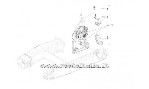 Motorcycle Parts Guzzi California 1400 Custom ABS-2012-2013-rear brake caliper