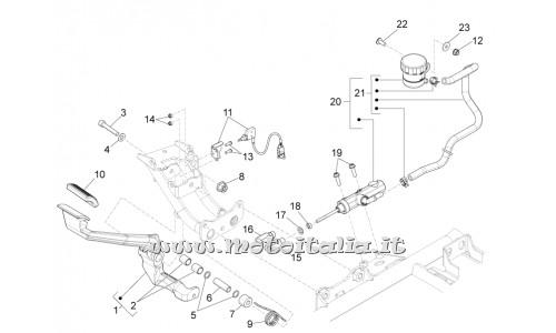 ricambio per Moto Guzzi California 1400 Custom ABS 2012 - 2013 - Rosetta 6,5x20x1,5 - GU95005320