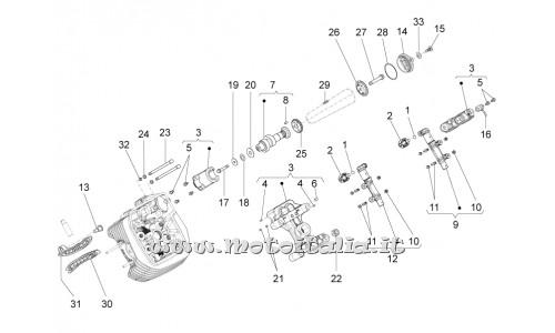 Motorcycle Parts Guzzi California 1400 Custom ABS-2012-2013-cylinder Distribution left