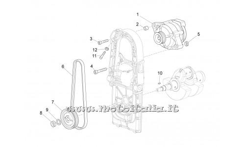 ricambio per Moto Guzzi California 1400 Custom ABS 2012 - 2013 - Rosetta 16,25x24,5x5 - GU30714201