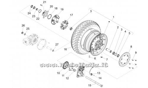 ricambio per Moto Guzzi California 1400 Custom ABS 2012 - 2013 - Dado perno ruota M25x1,5 - AP8152324