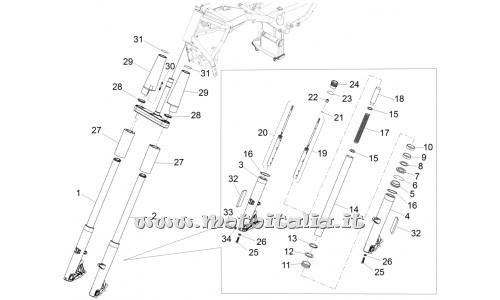 Parts Moto Guzzi California 1400 Custom ABS-2012-2013-Front fork Sachs