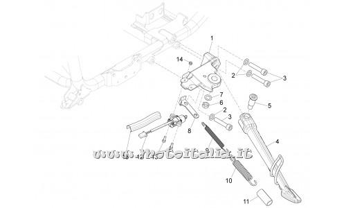 ricambio per Moto Guzzi California 1400 Custom ABS 2012 - 2013 - Rosetta zigrinata - AP8152220