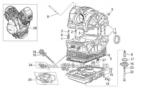 ricambio per Moto Guzzi V7 Racer 750 2014 - Basamento motore completo - 2A0002355